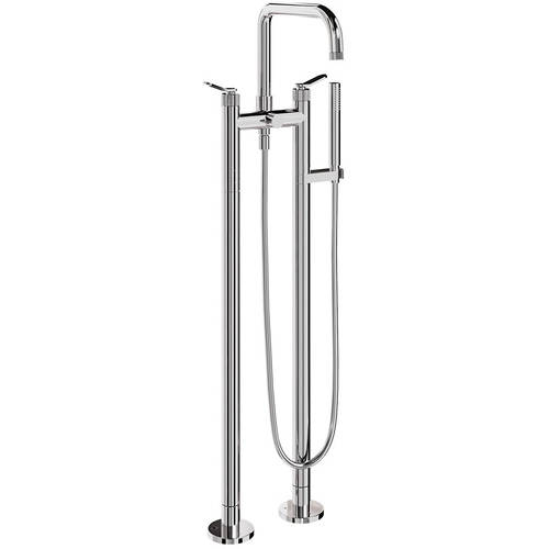 Larger image of Crosswater Calix Floorstanding Bath Shower Mixer Tap (Chrome).