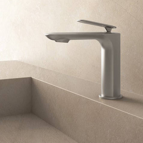 Example image of Crosswater Huck Mono Basin Mixer Tap With Lever Handle (Br Metallic).