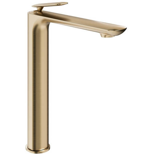 Larger image of Crosswater Huck Tall Basin Mixer Tap With Lever Handle (Br Brass).