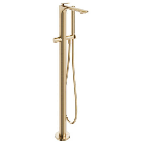 Larger image of Crosswater Huck Floorstanding Bath Shower Mixer Tap (Br Brass).