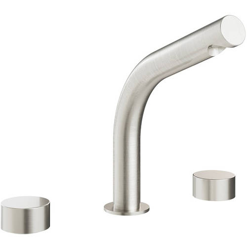 Larger image of Crosswater Ixora 3TH Basin Mixer Tap (316 Stainless Steel).