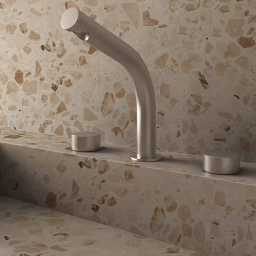 Example image of Crosswater Ixora 3TH Basin Mixer Tap (316 Stainless Steel).