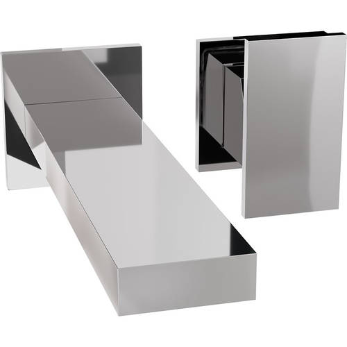 Larger image of Crosswater Myron Wall Mounted Basin Mixer Tap (Chrome).
