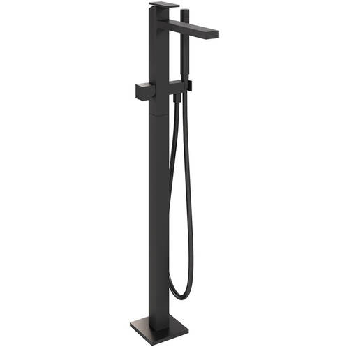 Larger image of Crosswater Myron Floorstanding Bath Shower Mixer Tap (Matt Black).