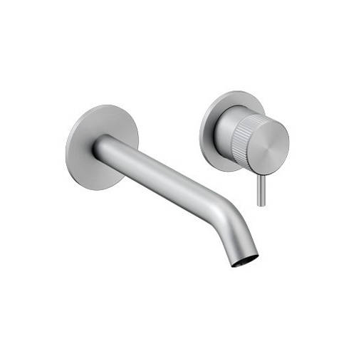 Crosswater 3One6 Wall Mounted Basin Mixer Tap (Stainless Steel).