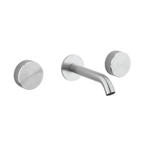 Crosswater 3One6 Wall Mounted Basin Mixer Tap (Stainless Steel).