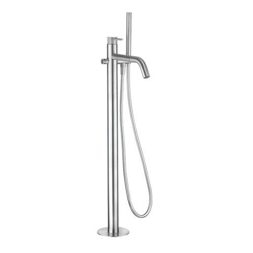 Crosswater 3One6 Floor Standing Bath Shower Mixer Tap (Stainless Steel).