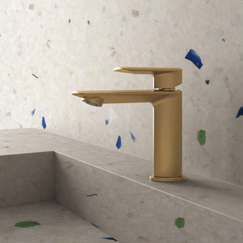 Example image of Crosswater Varda Mono Basin Mixer Tap With Lever Handle (Br Brass).