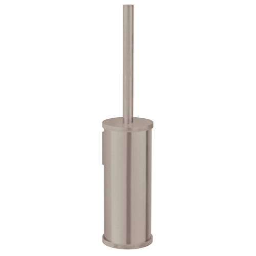 Larger image of Crosswater UNION Wall Mounted Toilet Brush & Holder (Brushed Nickel).