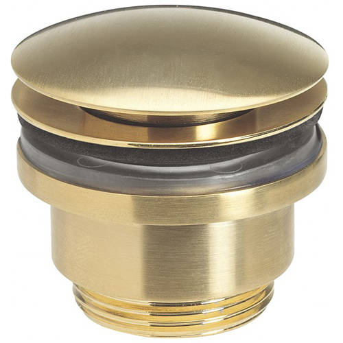 Crosswater Red/Black Union Click Clack Basin Waste (Brushed Brass).