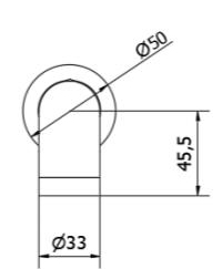 Technical image of Crosswater UNION Bath Spout (Chrome).