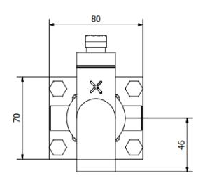 Technical image of Crosswater UNION Single Hole Wall Mounted Basin Mixer Tap (Brushed Nickel).