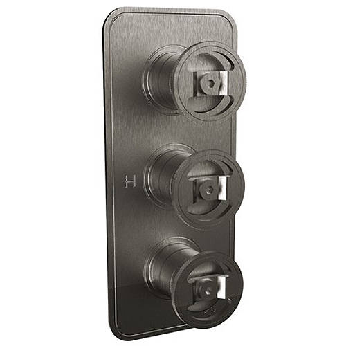 Larger image of Crosswater UNION Thermostatic Shower Valve (2 Outlets, Brushed Black).