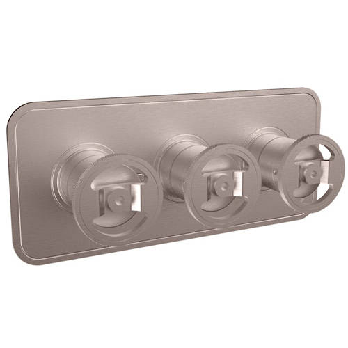 Larger image of Crosswater UNION Thermostatic Shower Valve (2 Outlets, Brushed Nickel).