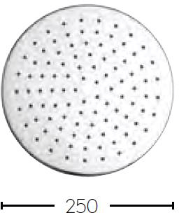 Technical image of Crosswater UNION Round Shower Head 250mm (Brushed Black).