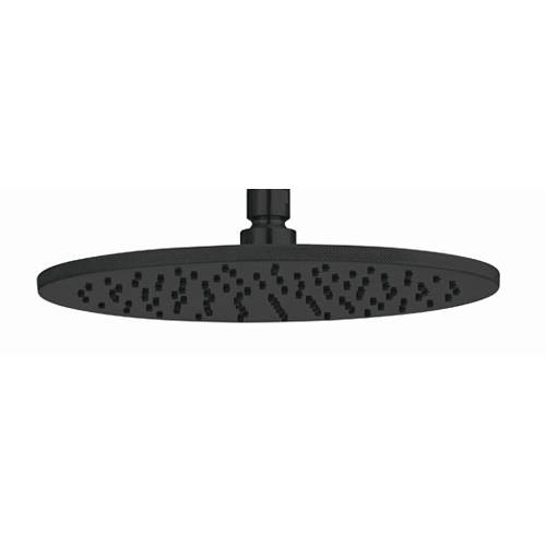 Crosswater Black Union Round Shower Head 250Mm (Matt ).