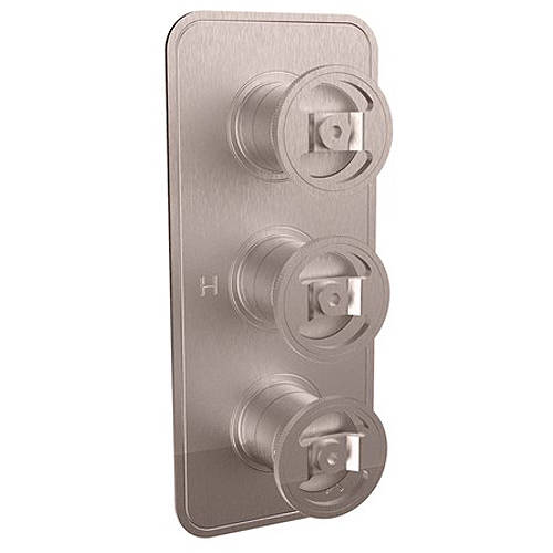 Larger image of Crosswater UNION Thermostatic Shower Valve (3 Outlets, Brushed Nickel).