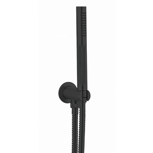 Crosswater Black Union Wall Outlet & Shower Handset (Matt ).