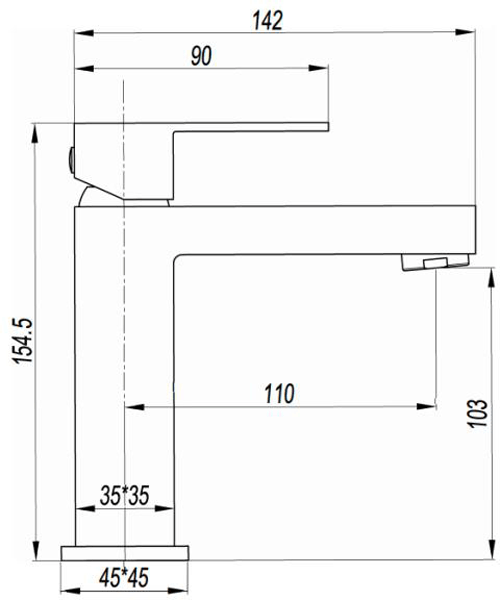 Technical image of Crosswater Verge Basin & Bath Filler Tap Pack (Brushed Stainless Steel).