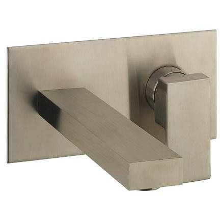 Larger image of Crosswater Verge Wall Mounted Basin Mixer Tap (Brushed Stainless Steel).