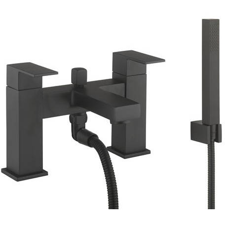 Crosswater Black Verge Bath Shower Mixer Tap & Kit (Matt ).