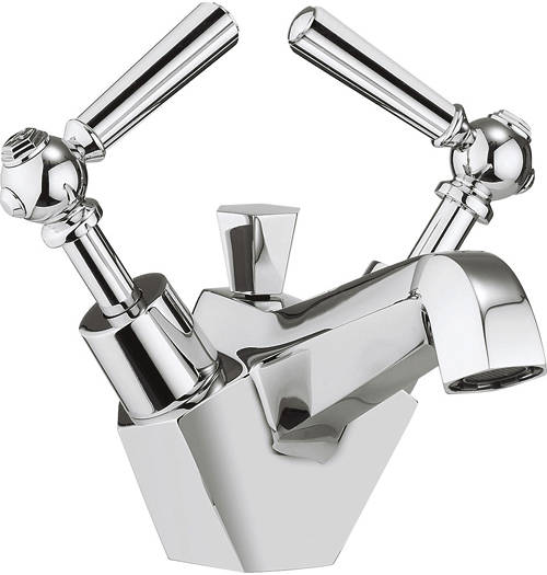 Example image of Crosswater Waldorf Basin & Bidet Mixer Tap Pack (Chrome Lever Handles).