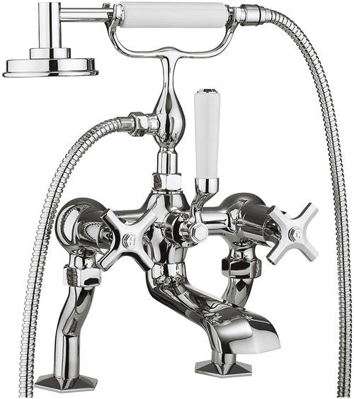 Example image of Crosswater Waldorf Basin & Bath Shower Mixer Tap Pack (Chrome).