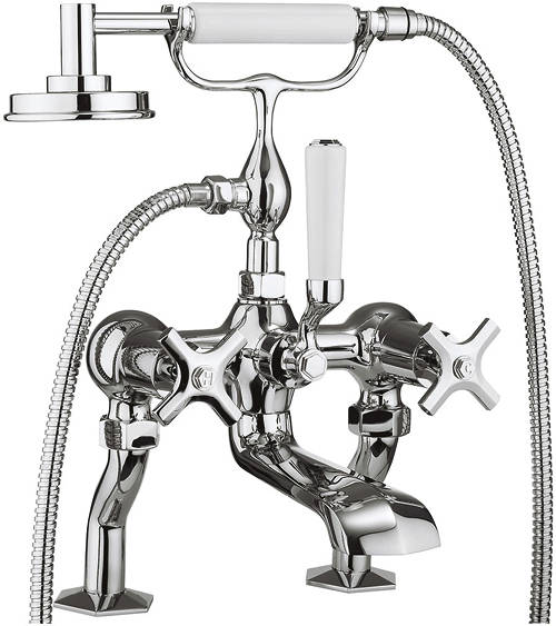 Example image of Crosswater Waldorf 3 Hole Basin & Bath Shower Mixer Tap Pack With Kit.