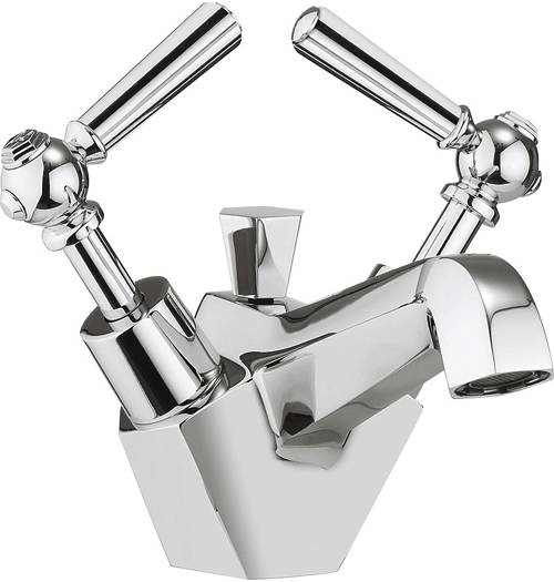 Larger image of Crosswater Waldorf Basin Mixer Tap With Chrome Lever Handles.