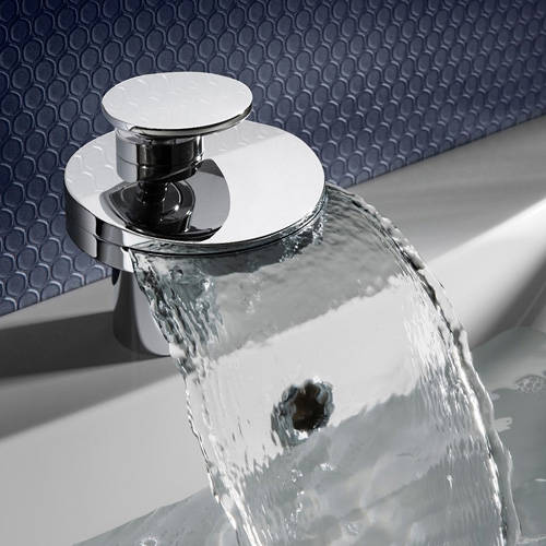 Larger image of Crosswater Water Circle Waterfall Basin Mixer Tap (Chrome).