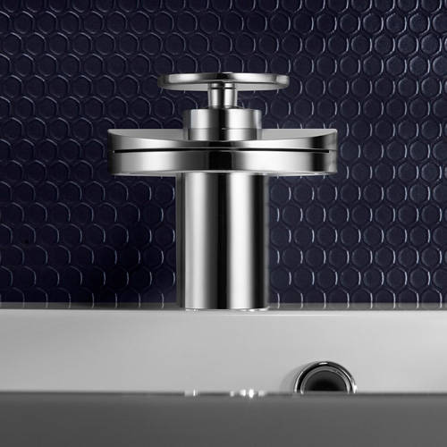 Example image of Crosswater Water Circle Waterfall Basin Mixer Tap (Chrome).