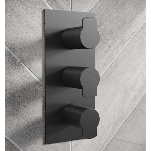 Example image of Crosswater Wisp Shower Valve With 3 Outlets & Diverter (Matt Black).