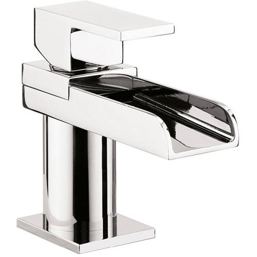 Larger image of Crosswater Water Square Mini Basin Mixer Tap (Chrome).