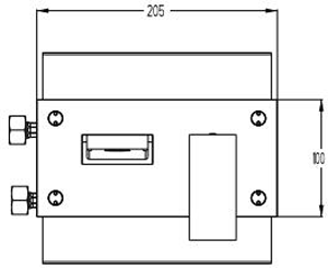 Technical image of Crosswater Water Square Wall Mounted Basin Tap (Chrome).