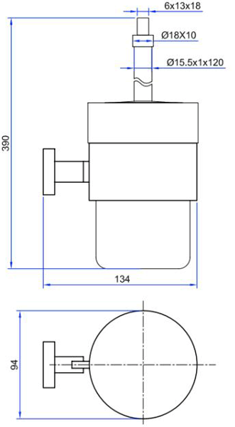 Technical image of Crosswater Zeya Bathroom Accessories Pack 4 (Chrome).