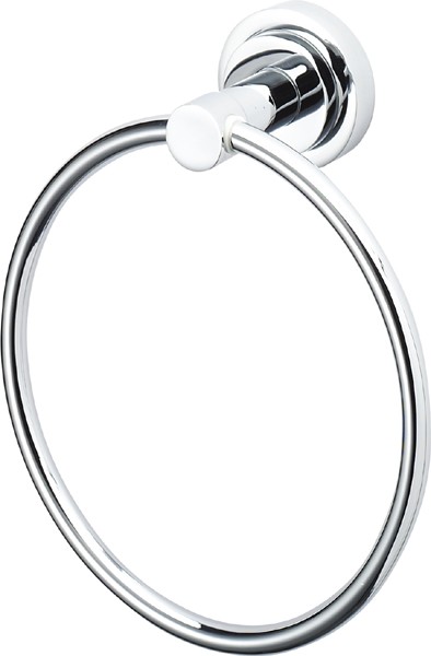 Larger image of Deva Abbie Towel Ring (Chrome).