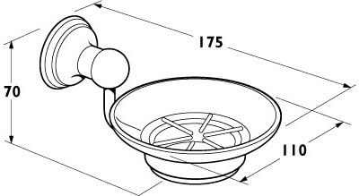 Technical image of Deva Madison Soap Holder (Chrome).