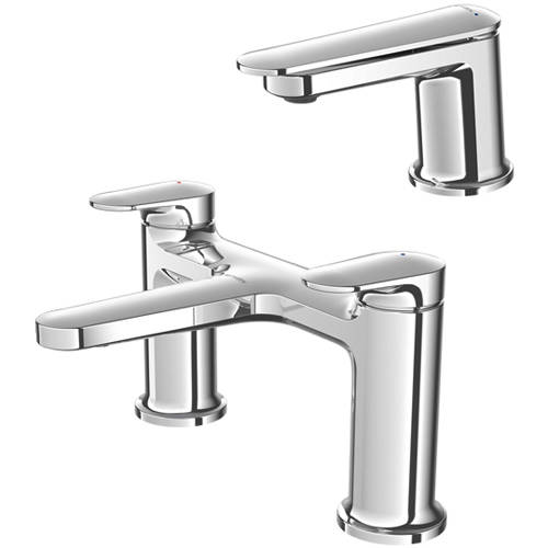 Larger image of Methven Aio Basin & Bath Filler Tap Pack (Chrome).