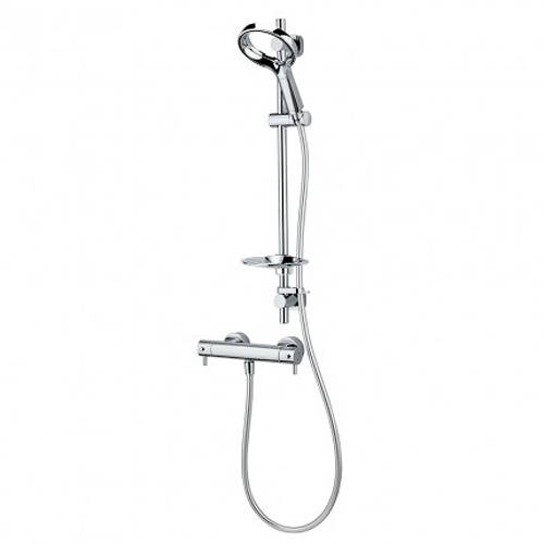 Deva Methven Aurajet Aio Easy Fit Cool Thermostatic Bar Shower Kit (Chrome).