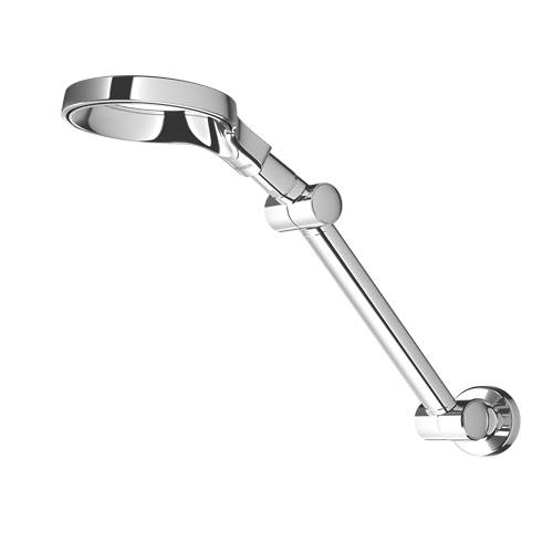 Larger image of Methven Aurajet Aio Hi-Rise Shower Head & Arm (Chrome).