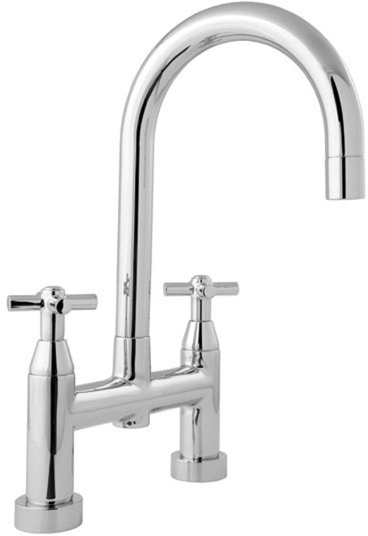 Larger image of Deva Apostle Bridge Sink Mixer Tap With Swivel Spout.