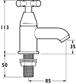 Technical image of Deva Apostle Basin Taps (Pair).