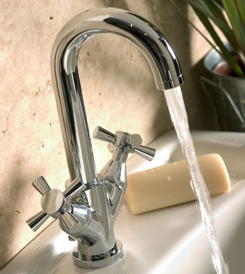 Example image of Deva Apostle Mono Basin Mixer Tap With Swivel Spout.