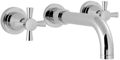 Larger image of Deva Apostle 3 Hole Wall Mounted Basin Mixer Tap.