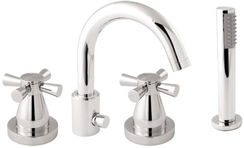 Larger image of Deva Apostle 4 Hole Bath Shower Mixer Tap.