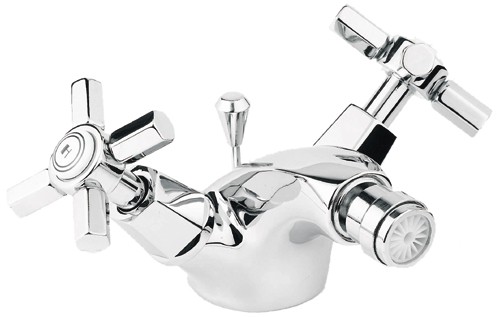 Larger image of Deva Artesian Mono Bidet Mixer Tap With Pop Up Waste (Chrome).