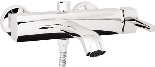 Larger image of Deva Azeta Wall Mounted Bath Shower Mixer Tap With Shower Kit.