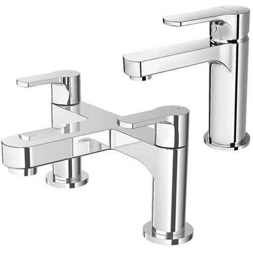 Larger image of Methven Cari Basin & Bath Filler Tap Pack (Chrome).