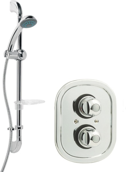 Larger image of Deva Showers Thermostatic Concealed Shower Kit (Chrome).