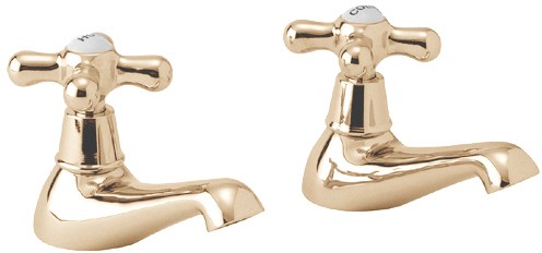 Larger image of Deva Consort Bath Taps (Pair, Gold).